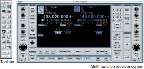 Icom IC-PCR2500 30, .010 - 3299.999 Mhz, PC Controlled Receiver - DISCONTINUED